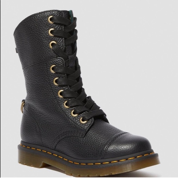 Dr MARTENS ALMILITA Black Leather Boots Size : 10 - Picture 15 of 15